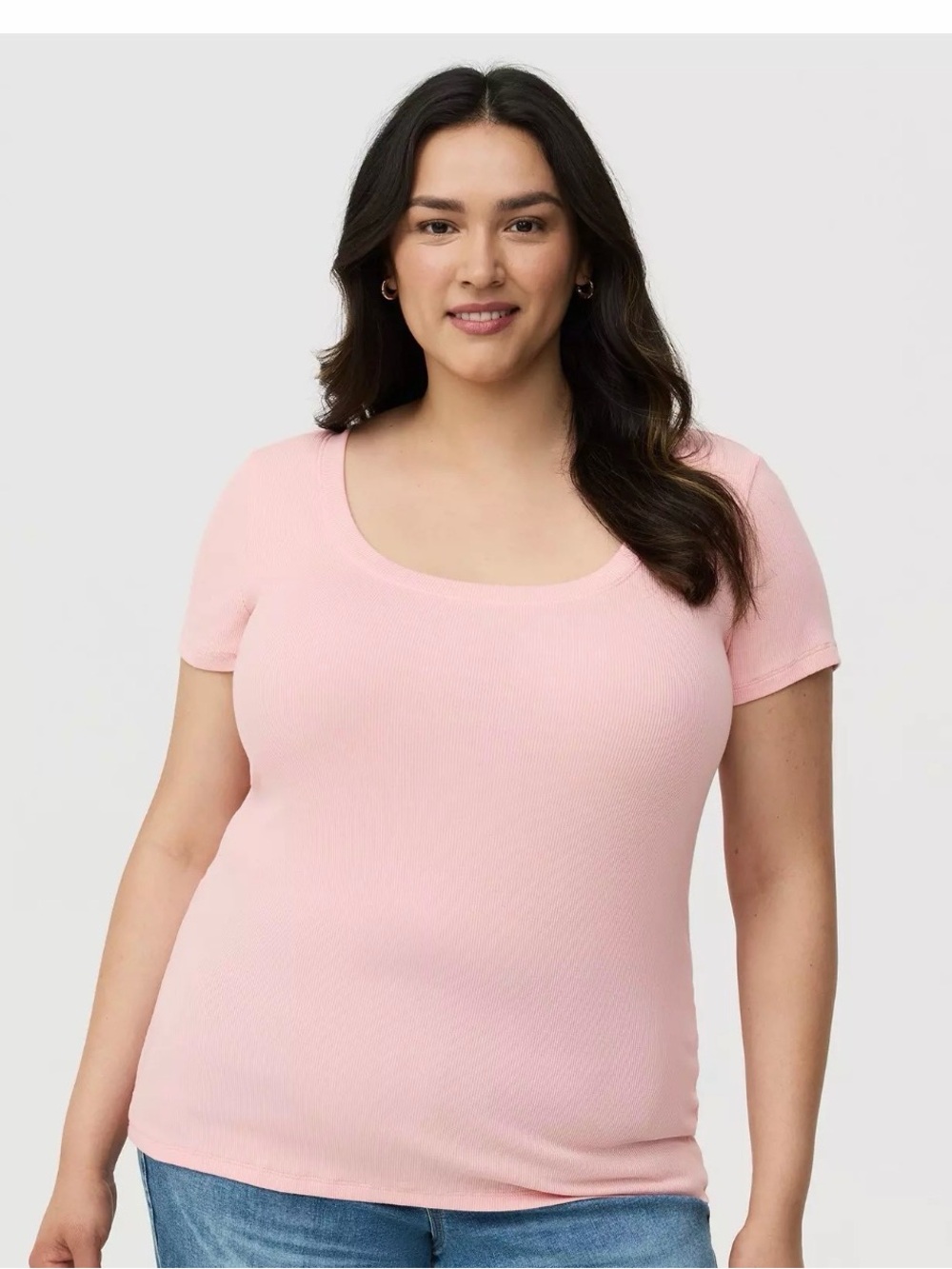 NWOT! torrid Pink Short Sleeve Scoop Neck Tee